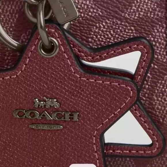 Coach Boxed Mini Rowan Crossbody Bag And Mirror Bag Charm Set In Signature Canva - Picture 7 of 12